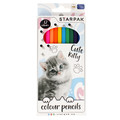 Starpak Colour Pencils 12 Colours Kitty