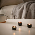 HEDERVÄRD Tealight holder, black, 3 cm