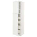 METOD / MAXIMERA Hi cab w 2 doors/4 drawers, white/Stensund white, 60x60x220 cm