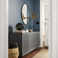 BESTÅ Wall-mounted cabinet combination, dark grey/Mörtviken dark grey, 180x42x64 cm