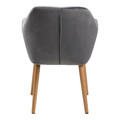 Upholstered Chair Emilia Velvet, dark grey