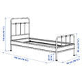 STJÄRNÖ Bed frame, anthracite/Lönset, Standard Single