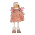 Decorative Figure Angel Christmas LED 69cm, pink