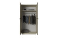 Wardrobe Nicole 100 cm, cashmere, gold handles