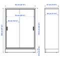 TONSTAD Cabinet with sliding doors, oak veneer, 82x37x120 cm