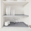 METOD Wall cabinet w dish drainer/2 doors, white/Bodarp grey-green, 60x60 cm
