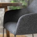 TOSSBERG Chair, metal black/Gunnared dark grey