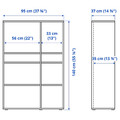 VIHALS TV/storage combination, dark grey, 275x37x140 cm