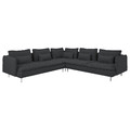 SÖDERHAMN Corner sofa, 6-seat, Fridtuna dark grey