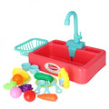 Dishwashing Playset Sink with Tap & Accessories, assorted colours, 3+