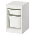 TROFAST Storage combination with boxes, white/white, 34x44x56 cm