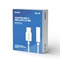 Savio Adapter Cable AK-51 USB-C - Mini Jack 3.5mm