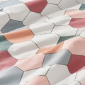 KRUSFRÖ Duvet cover and pillowcase, hexagonal, 150x200/50x60 cm