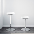 JANINGE Bar stool, white, 76 cm