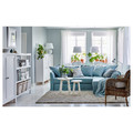 HOLMSUND Corner sofa-bed, Orrsta light blue, 230x90 cm