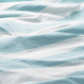 SLÖJSILJA Duvet cover and 2 pillowcases, light blue/white/stripe, 200x200/50x60 cm