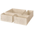 BOLLÖSUND Drawer organisers, set of 4, beige