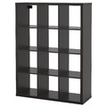 KALLAX Shelving unit, black-brown, 112x147 cm