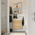 ENHET Bathroom, white/oak effect, 64x43x65 cm