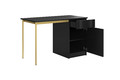 Desk Nicole 120 cm, matt black, gold legs