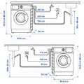 TVÄTTAD Integrated washing machine, white