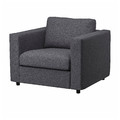 VIMLE Armchair, Gunnared medium grey