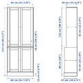 HAVSTA Storage combination with doors, white, 81x47x212 cm