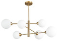 Italux Pendant Lamp Evora 6 x G9, gold