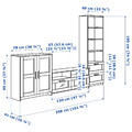 BRIMNES TV storage combination, white, 258x41x190 cm