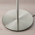 RINGSTA / SKAFTET Floor lamp, white, nickel-plated