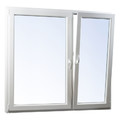 Casement/Tilt and Turn Window PVC Triple-Pane 1465 x 1435 mm, asymmetrical, white, right