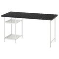 LAGKAPTEN / SPÄND Desk, black-brown/white, 140x60 cm