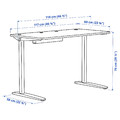 RELATERA Desk combination, white, 117x60 cm