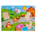 Smily Play Wooden Puzzle Farm 18m+