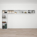 PLATSA Wardrobe w 10 doors, Fonnes white, 380x42x221 cm