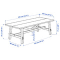 SKOGSTA / NORDVIKEN Table and 6 chairs, acacia/black, 235x100 cm