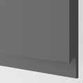 METOD Wall cabinet with dish drainer, black/Voxtorp dark grey, 60x60 cm