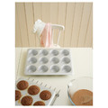 VARDAGEN Muffin tin, silver-colour, 38x29 cm