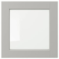 LERHYTTAN Glass door, light grey, 40x40 cm