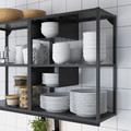 ENHET Kitchen, anthracite/white, 123x63.5x222 cm