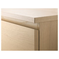 MALM Chest of 6 drawers, white stained oak veneer, 80x123 cm