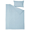 ÄNGSLILJA Duvet cover and pillowcase, blue-grey, 150x200/50x60 cm