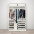 PAX / BERGSBO Wardrobe combination, white/white, 150x66x236 cm