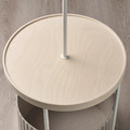 TRINDSNÖ Floor lamp, white metal/birch veneer