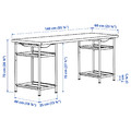 MITTCIRKEL / SPÄND Desk, lively pine effect/white, 140x60 cm