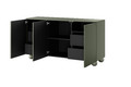 Cabinet Sonatia II 150 cm, with 4 internal drawers, olive