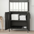 TROTTEN Cabinet with doors, anthracite, 70x173 cm
