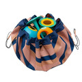 Play&Go Outdoor Toy Storage Bag Stripes Mokka