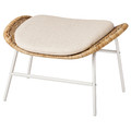 FRYKSÅS Armchair and footstool, rattan/Risane natural