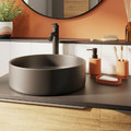 GoodHome Basin Mixer Tap Selenga, tall, matt black